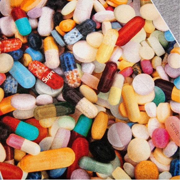 Supreme Pills Tee Heather Grey - Picture 4 of 4